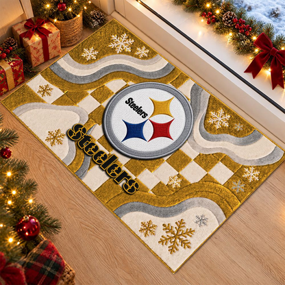 PIT x NFL Christmas Doormat