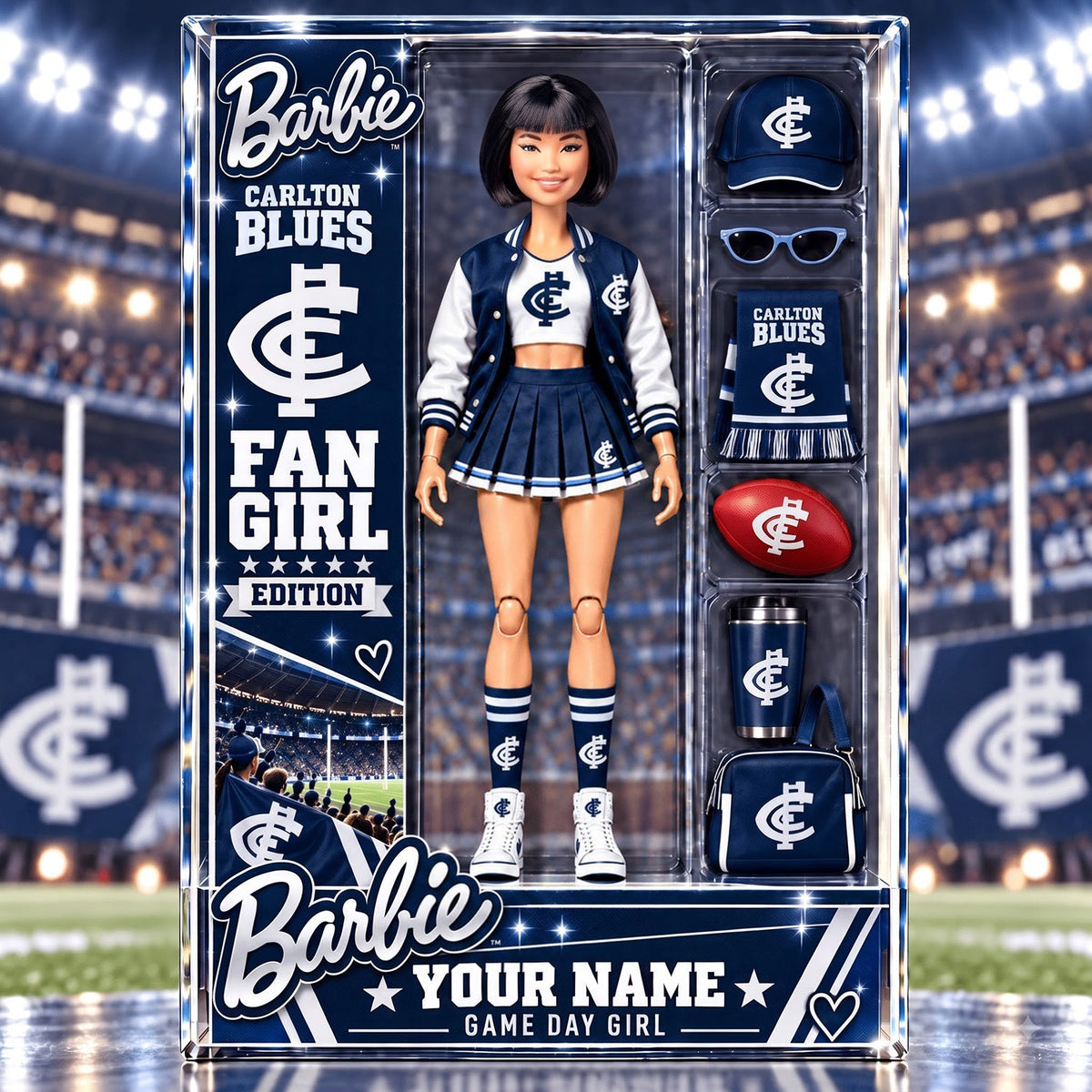 PREMIUM AFL X CAR EXCLUSIVE Barbie Personalized V3 Acrylic Block Plaque Gifts For Fan - Limited Edition