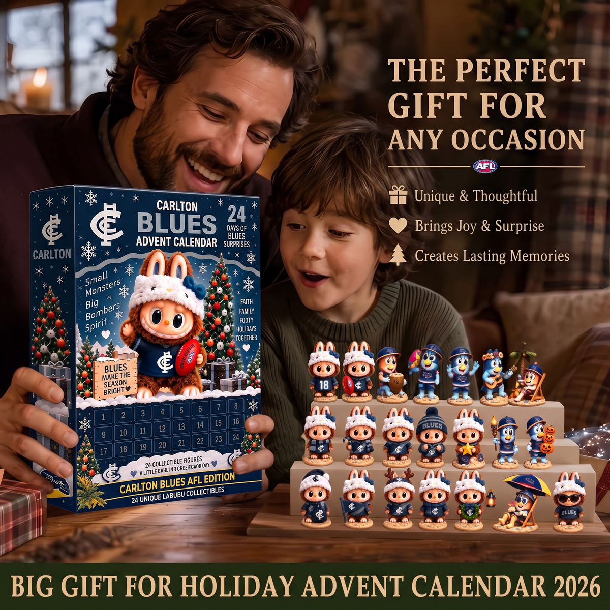 PREMIUM AFL X CB EXCLUSIVE Labubu Christmas KICKOFF 24 Days Of Advent Calendar Blink Box