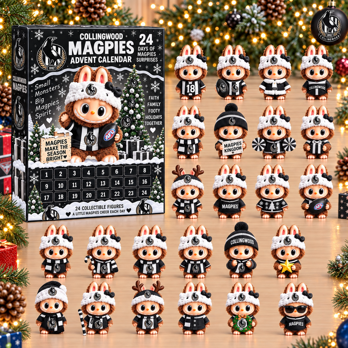 PREMIUM AFL X COL EXCLUSIVE Labubu Christmas KICKOFF 24 Days Of Advent Calendar Blink Box