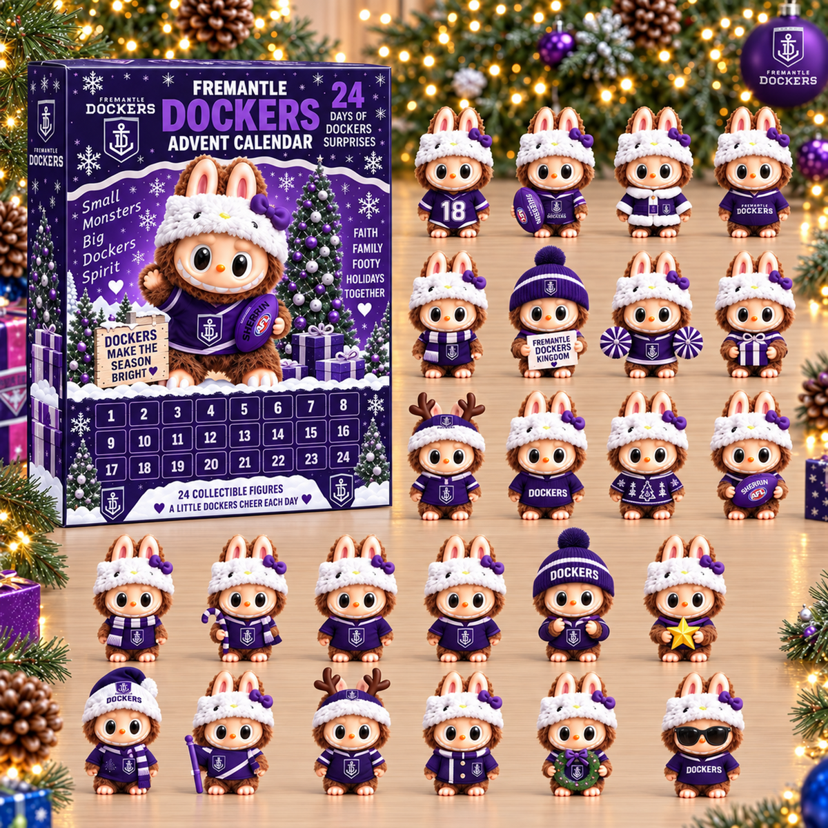PREMIUM AFL X FRE EXCLUSIVE Labubu Christmas KICKOFF 24 Days Of Advent Calendar Blink Box