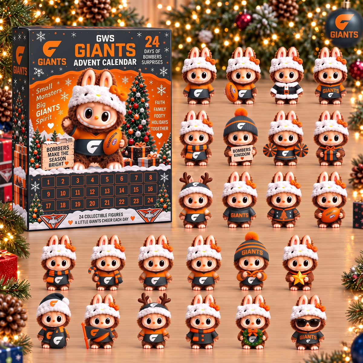 PREMIUM AFL X GG EXCLUSIVE Labubu Christmas KICKOFF 24 Days Of Advent Calendar Blink Box