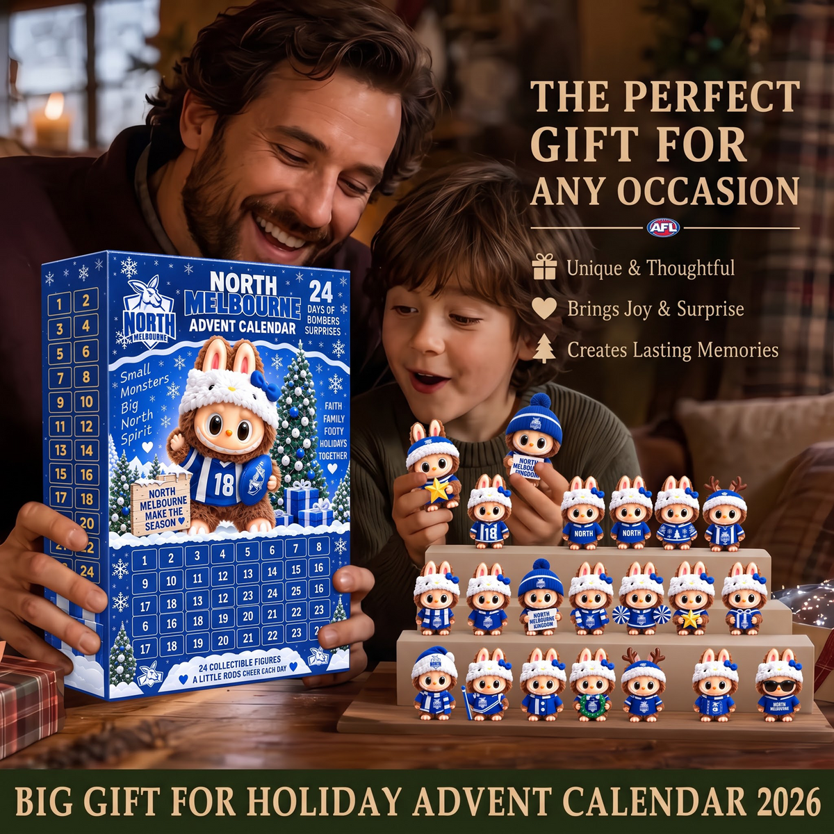 PREMIUM AFL X NM EXCLUSIVE Labubu Christmas KICKOFF 24 Days Of Advent Calendar Blink Box