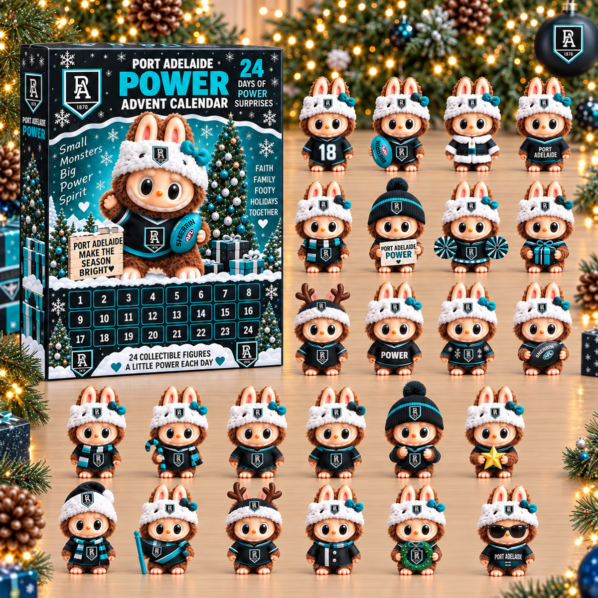 PREMIUM AFL X PA EXCLUSIVE Labubu Christmas KICKOFF 24 Days Of Advent Calendar Blink Box