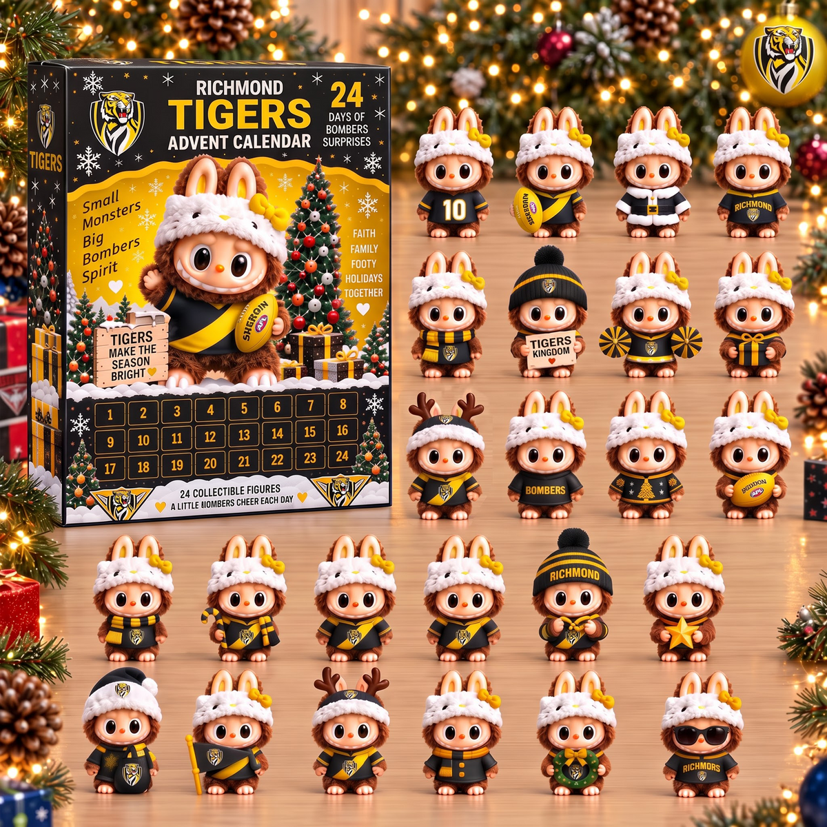 PREMIUM AFL X RIC EXCLUSIVE Labubu Christmas KICKOFF 24 Days Of Advent Calendar Blink Box