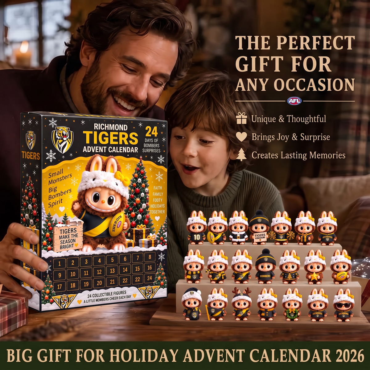 PREMIUM AFL X RIC EXCLUSIVE Labubu Christmas KICKOFF 24 Days Of Advent Calendar Blink Box