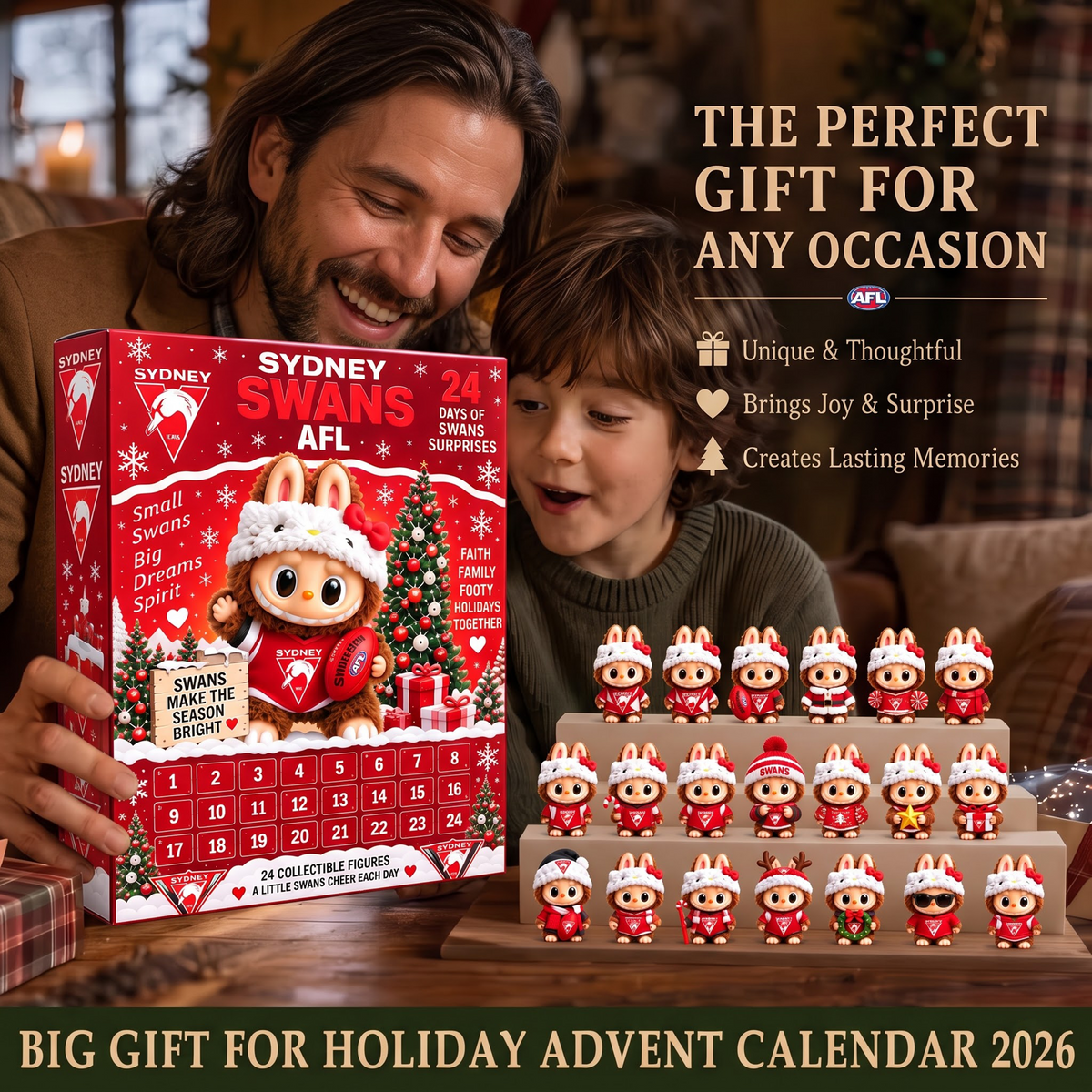 PREMIUM AFL X SS EXCLUSIVE Labubu Christmas KICKOFF 24 Days Of Advent Calendar Blink Box