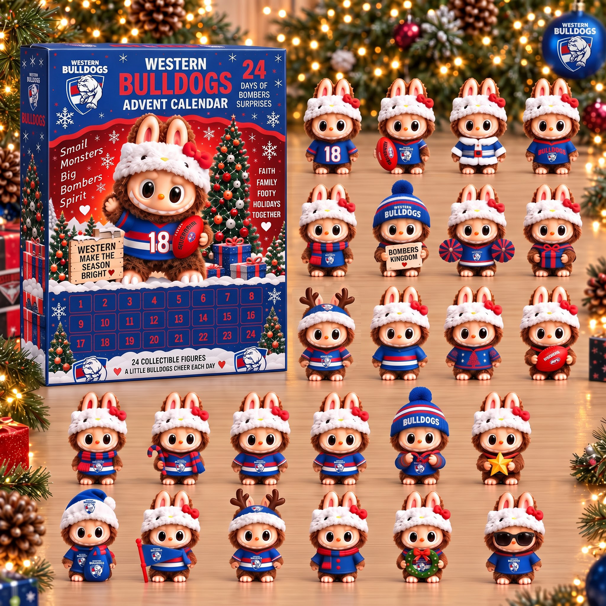 PREMIUM AFL X WB EXCLUSIVE Labubu Christmas KICKOFF 24 Days Of Advent Calendar Blink Box