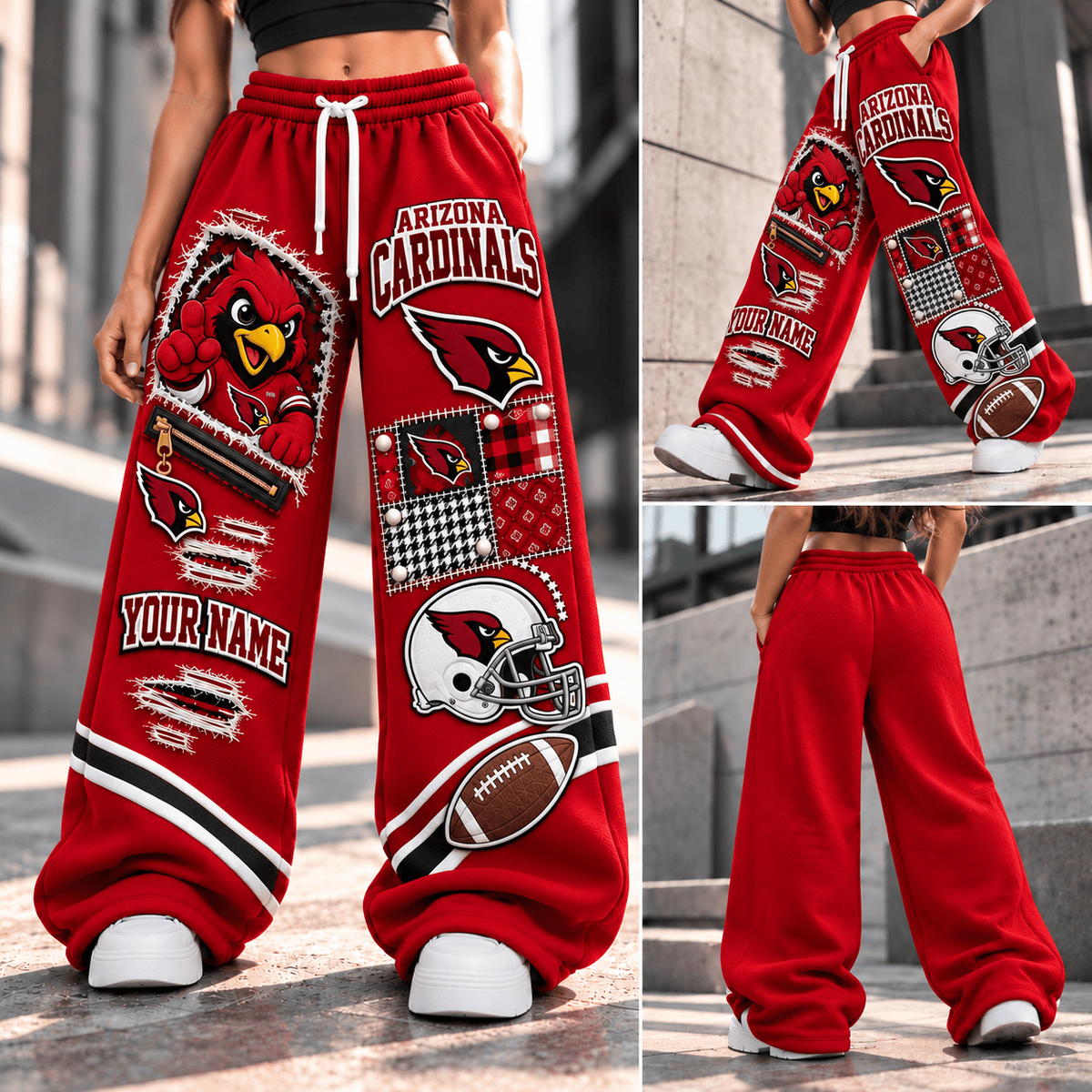 PREMIUM NFL X AC EXCLUSIVE BESPOKE NAME Long Wide Sweatpants  Limited Edition
