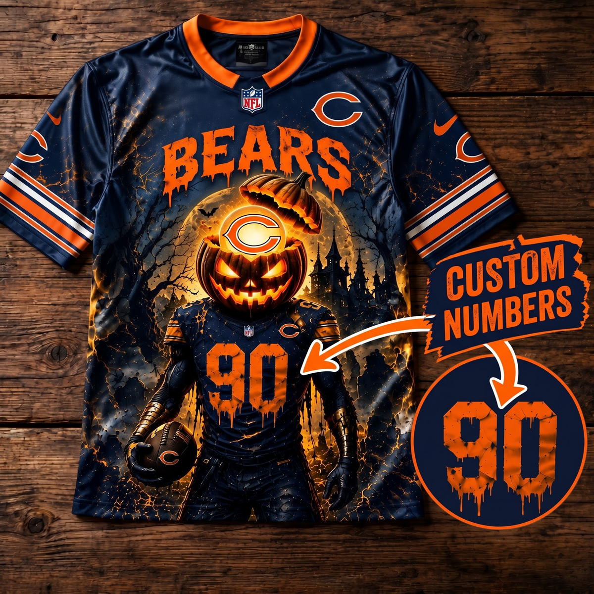 PREMIUM NFL X CB EXCLUSIVE SPOOKY NIGHT V-Neck Shirt Limited 2026