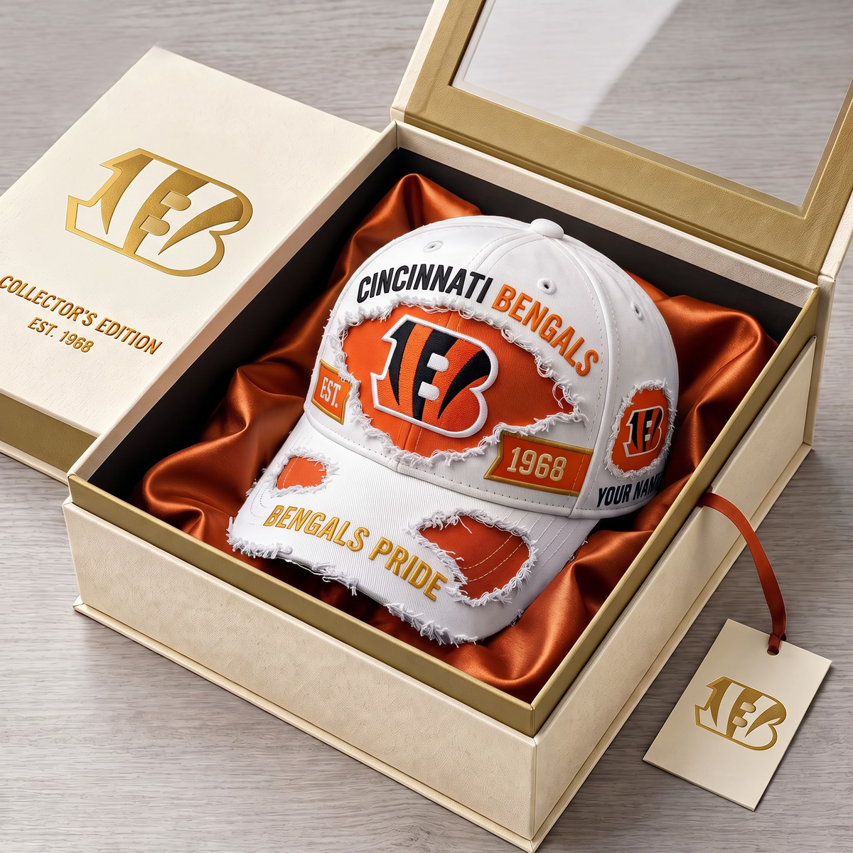 PREMIUM NFL X CIN DELUXE CUSTOME NAME CLASSIC CAP LIMTED EDITION