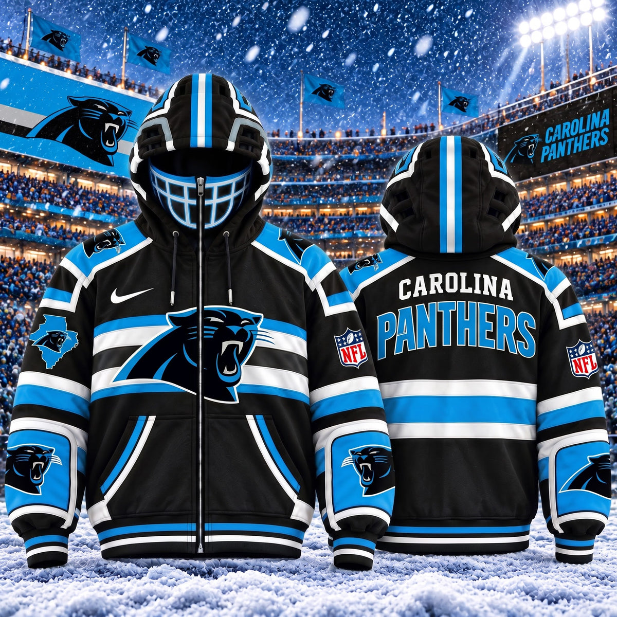 PREMIUM NFL X CP EXCLUSIVE 3D Zipper Jacket Helmet MARK EDITION