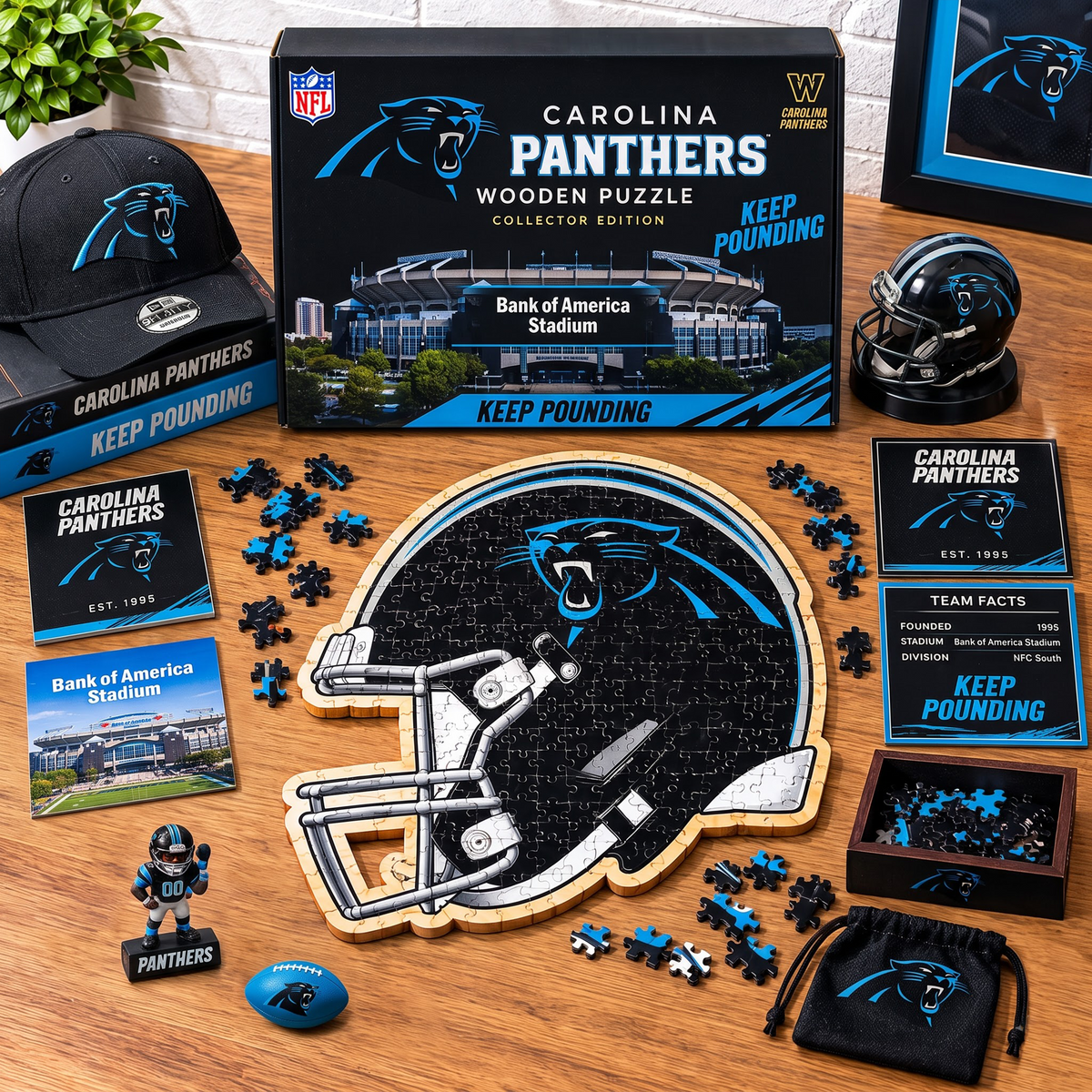 PREMIUM NFL X CP EXCLUSIVE Helmet - Wooden Puzzle Gift For Fan Limited Edition