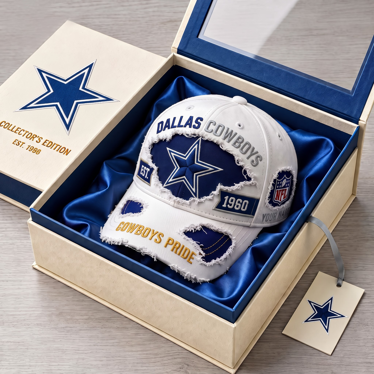 PREMIUM NFL X DC DELUXE CUSTOME NAME CLASSIC CAP LIMTED EDITION