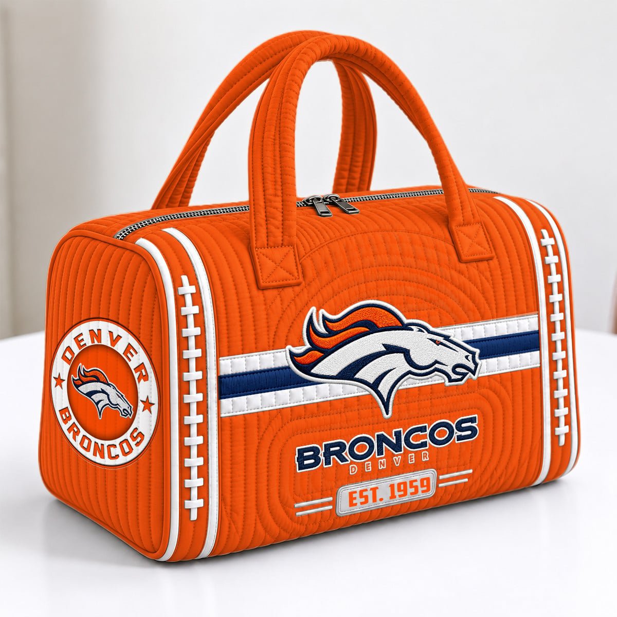 PREMIUM NFL X DEN EXCLUSIVE 3D Quilted Luggage Travel Bag LIMITED EDITION
