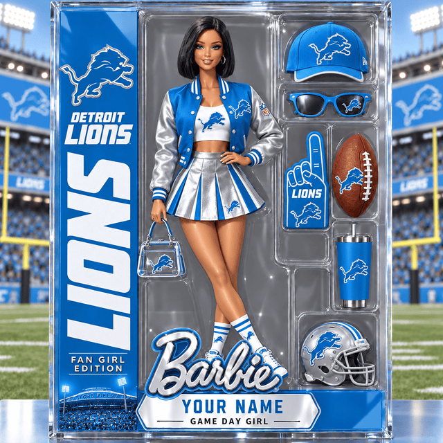 PREMIUM NFL X DL Barbie PERSONALIZED Acrylic Block Plaque Gifts For Fan - Limited Edition