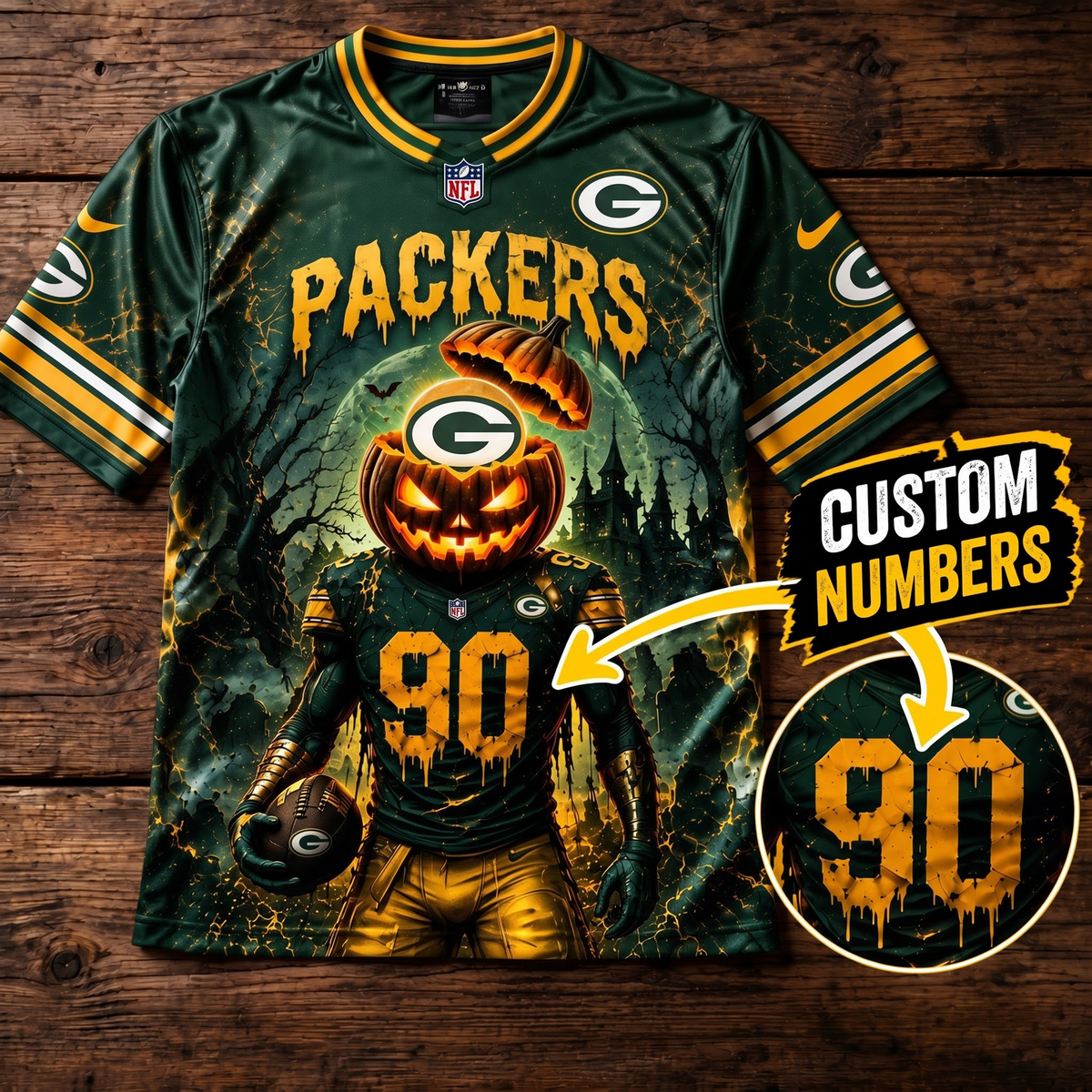 PREMIUM NFL X GBP EXCLUSIVE SPOOKY NIGHT V-Neck Shirt Limited 2026