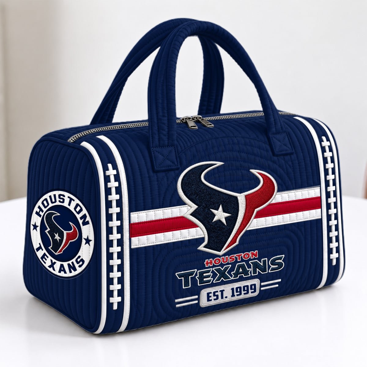 PREMIUM NFL X HOU EXCLUSIVE 3D Quilted Luggage Travel Bag LIMITED EDITION