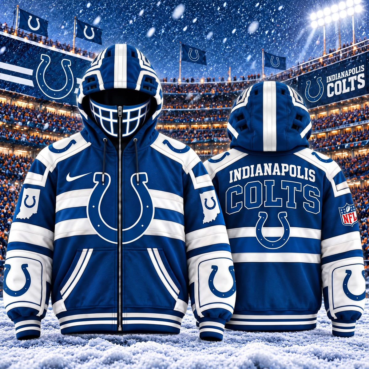 PREMIUM NFL X IC EXCLUSIVE 3D Zipper Jacket Helmet MARK EDITION