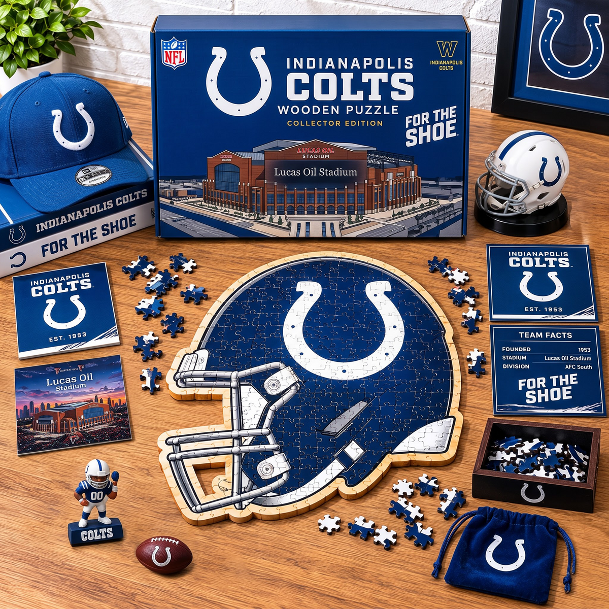 PREMIUM NFL X IC EXCLUSIVE Helmet - Wooden Puzzle Gift For Fan Limited Edition