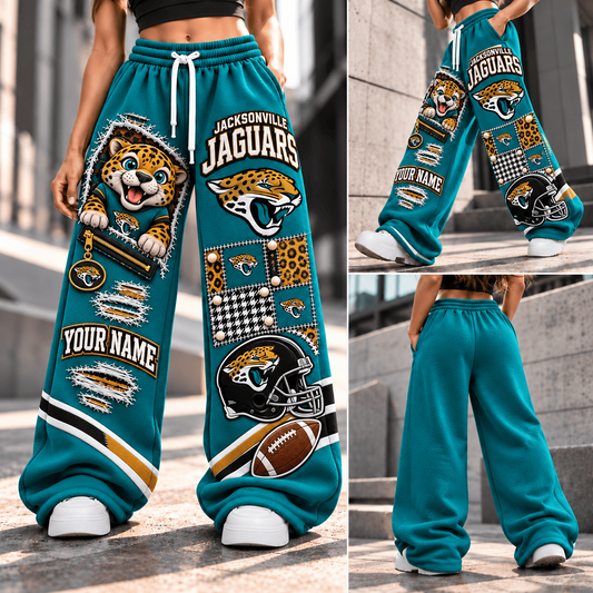 PREMIUM NFL X JJ EXCLUSIVE BESPOKE NAME Long Wide Sweatpants  Limited Edition