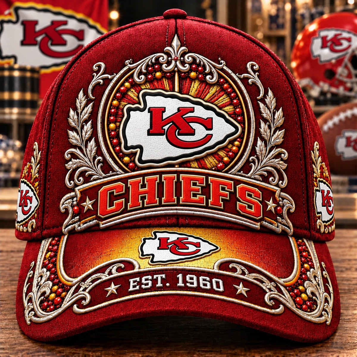 PREMIUM NFL X KC 3D ROYAL CLASSIC CAP LIMITED EDITION