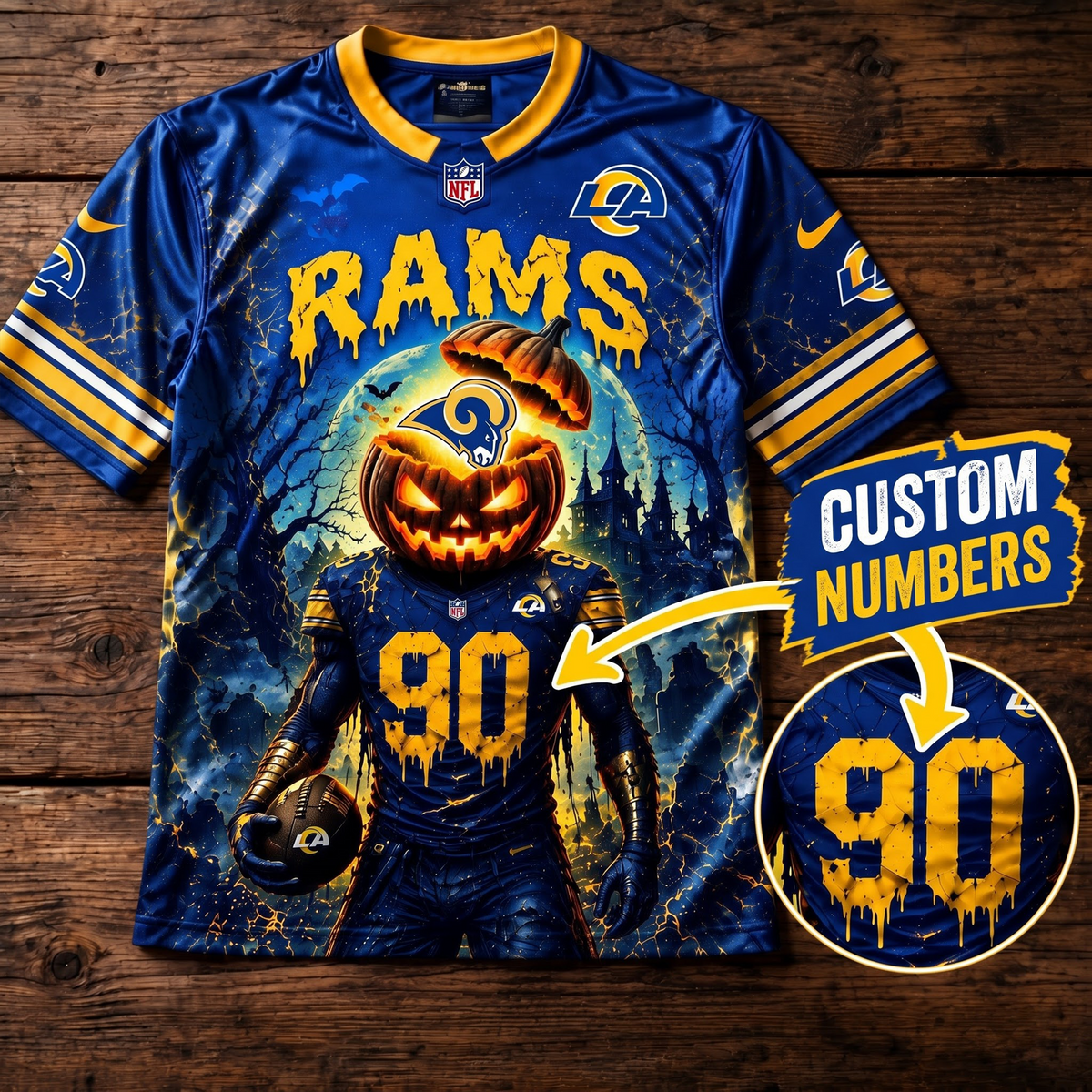 PREMIUM NFL X LAR EXCLUSIVE SPOOKY NIGHT V-Neck Shirt Limited 2026