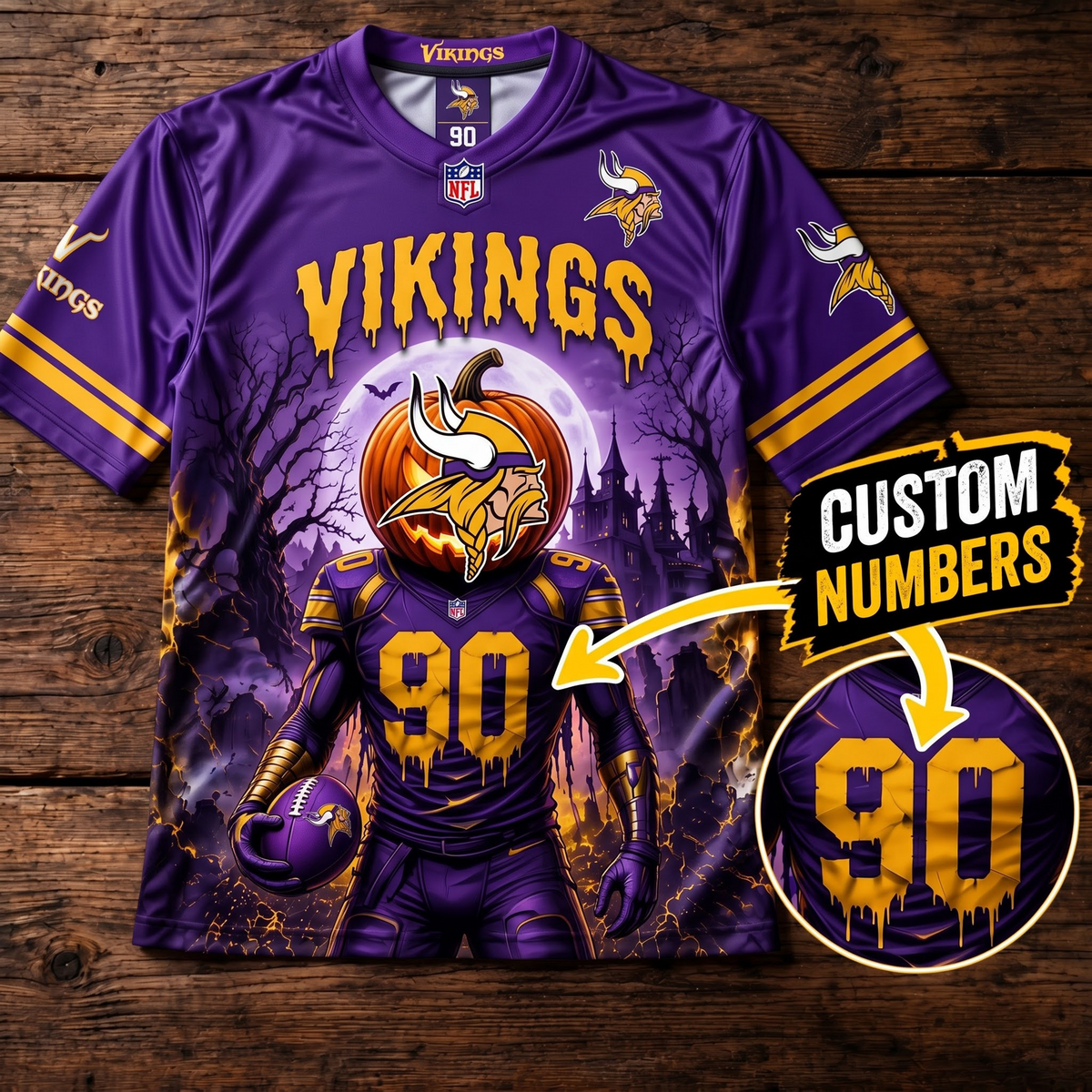 PREMIUM NFL X MV EXCLUSIVE SPOOKY NIGHT V-Neck Shirt Limited 2026