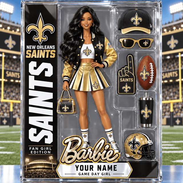PREMIUM NFL X NOS Barbie PERSONALIZED Acrylic Block Plaque Gifts For Fan - Limited Edition