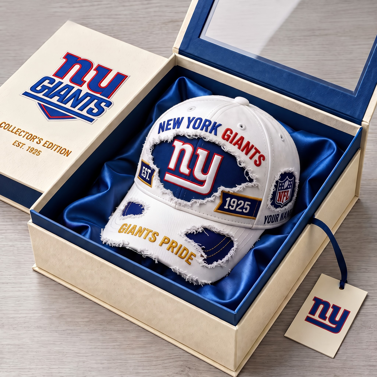 PREMIUM NFL X NYG DELUXE CUSTOME NAME CLASSIC CAP LIMTED EDITION