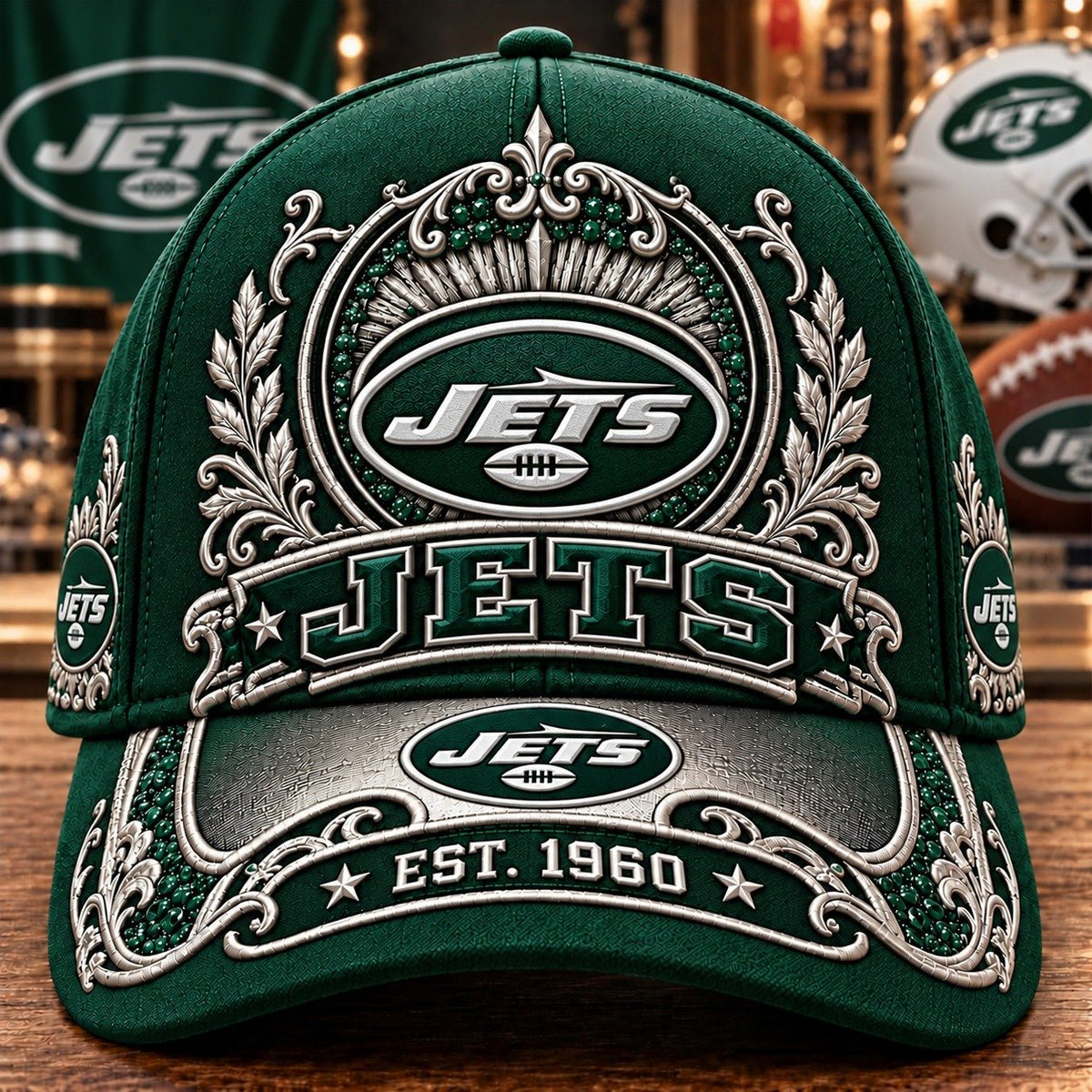 PREMIUM NFL X NYJ 3D ROYAL CLASSIC CAP LIMITED EDITION
