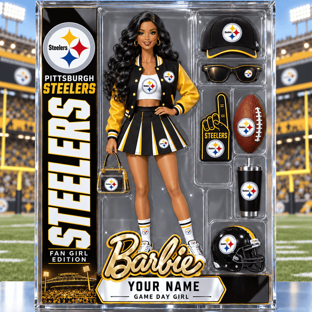PREMIUM NFL X PS Barbie PERSONALIZED Acrylic Block Plaque Gifts For Fan - Limited Edition