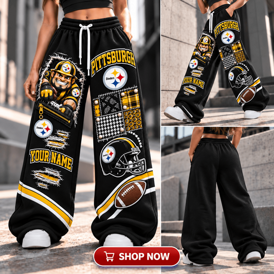 PREMIUM NFL X PS EXCLUSIVE BESPOKE NAME Long Wide Sweatpants  Limited Edition