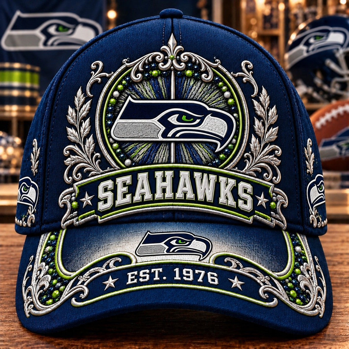PREMIUM NFL X SEA 3D ROYAL CLASSIC CAP LIMITED EDITION