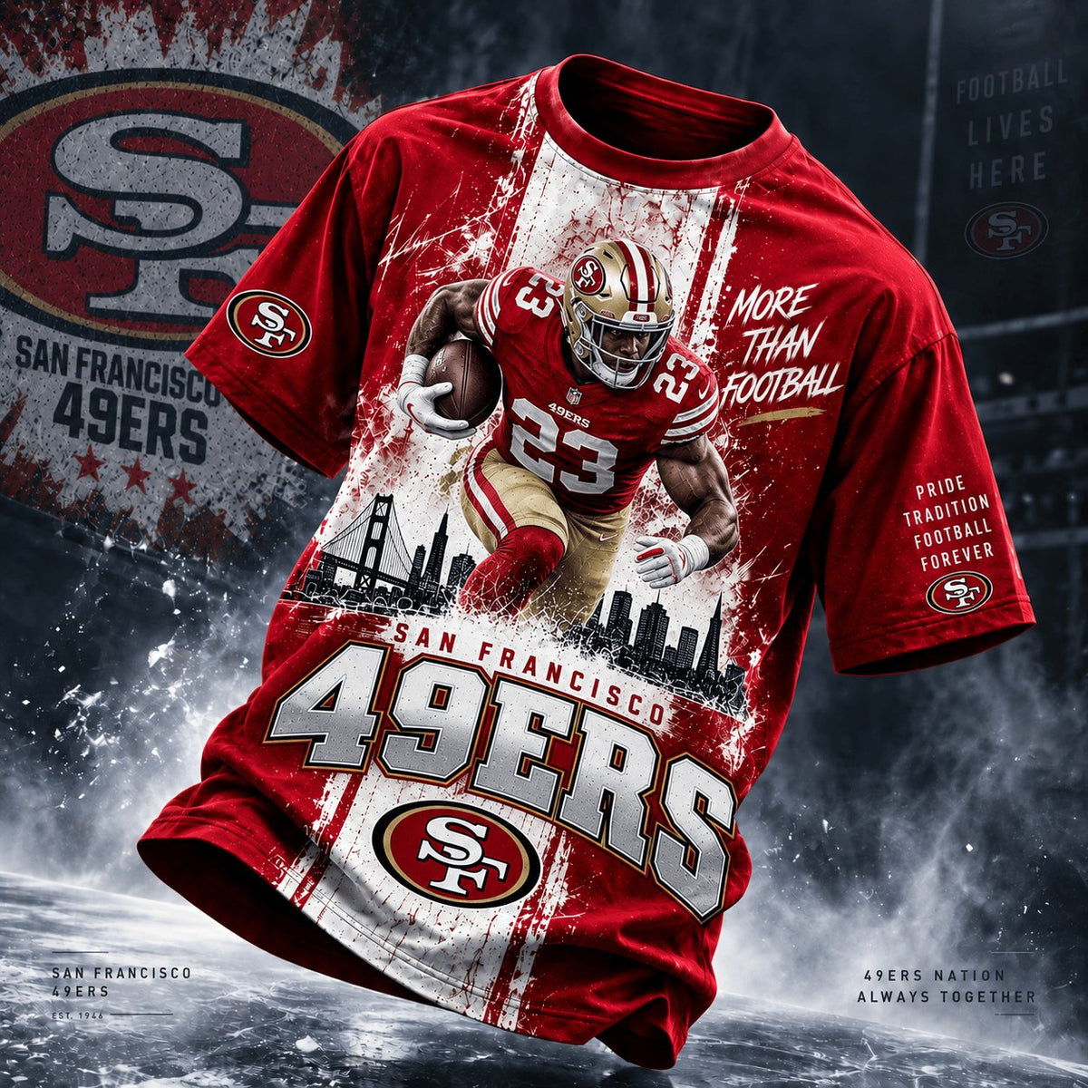 PREMIUM NFL X SF EXCLUSIVE Ice Grit 3D Shirt For Fans Limited Edition