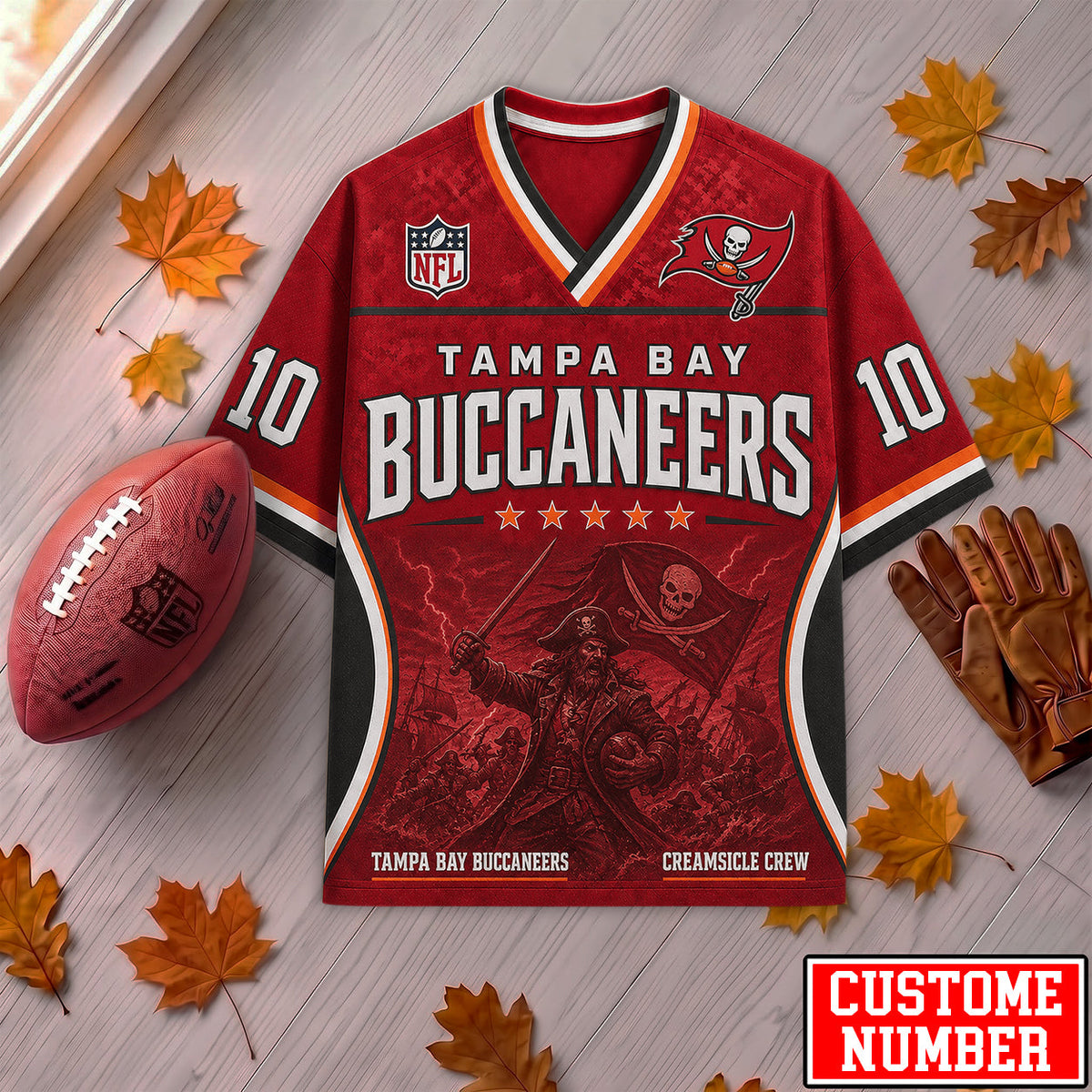PREMIUM NFL X TB EXCLUSIVE PERONALIZED Gridiron Legacy V-Neck SHIRT LIMITED EDITION