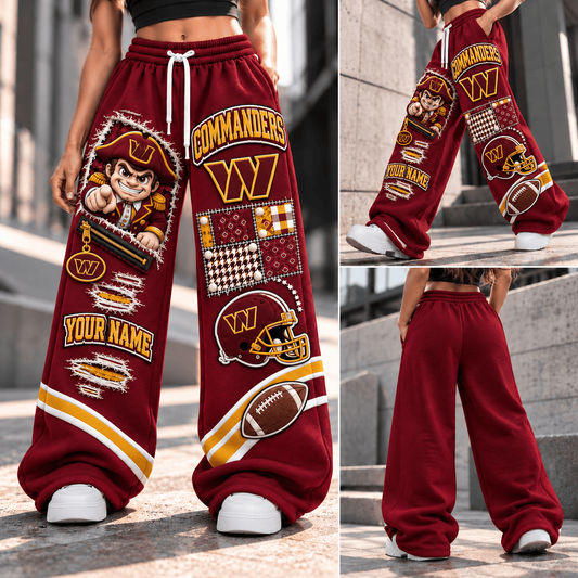 PREMIUM NFL X WC EXCLUSIVE BESPOKE NAME Long Wide Sweatpants  Limited Edition