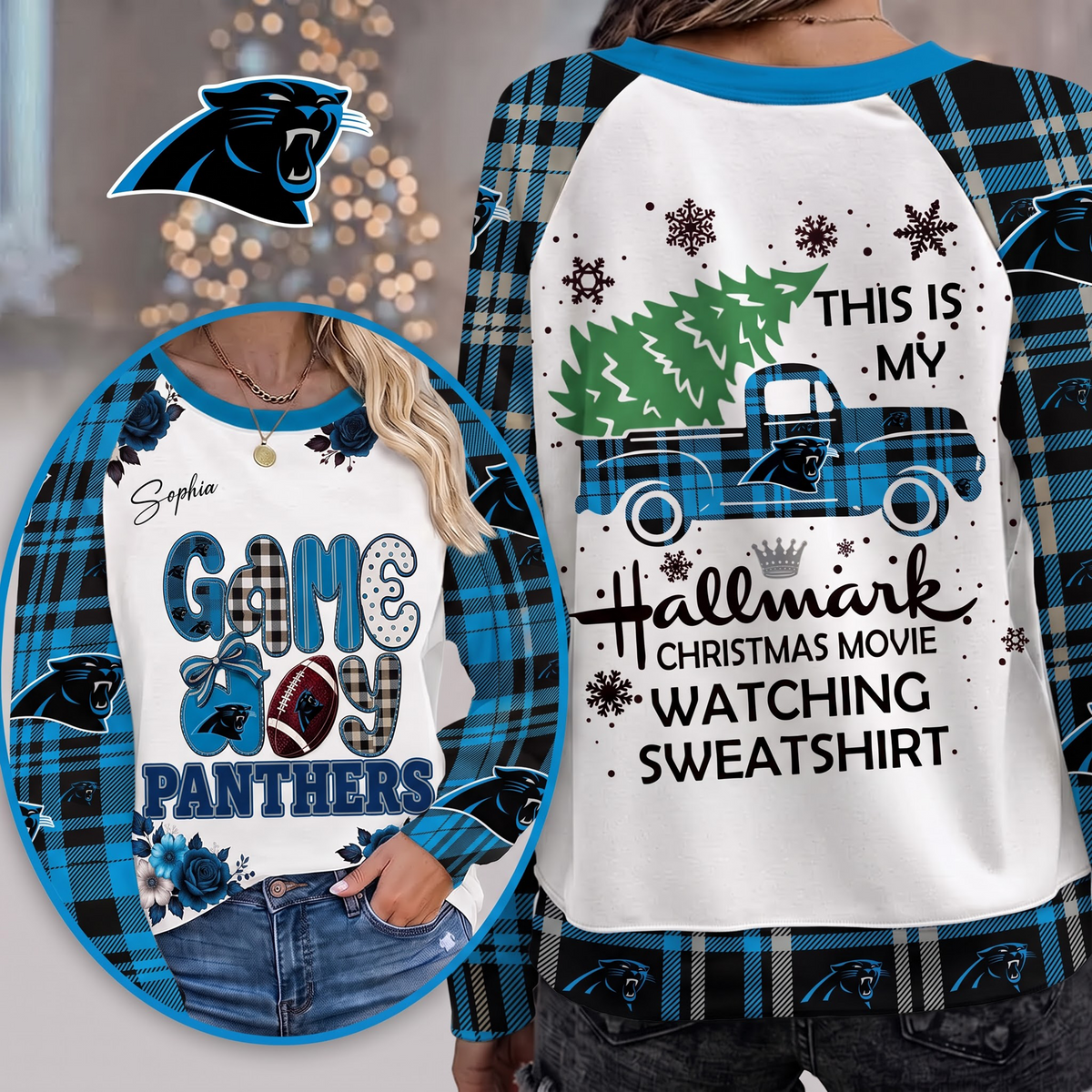 PREMIUM NFL x CP EXCLUSIVE PERSONALIZED Cozy Round Neck Raglan Sleeve Sweatshirt