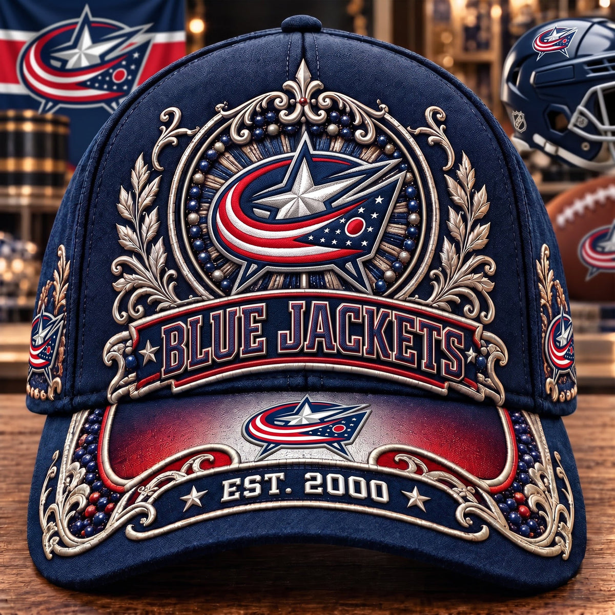 PREMIUM NHL X CBJ 3D ROYAL CLASSIC CAP LIMITED EDITION