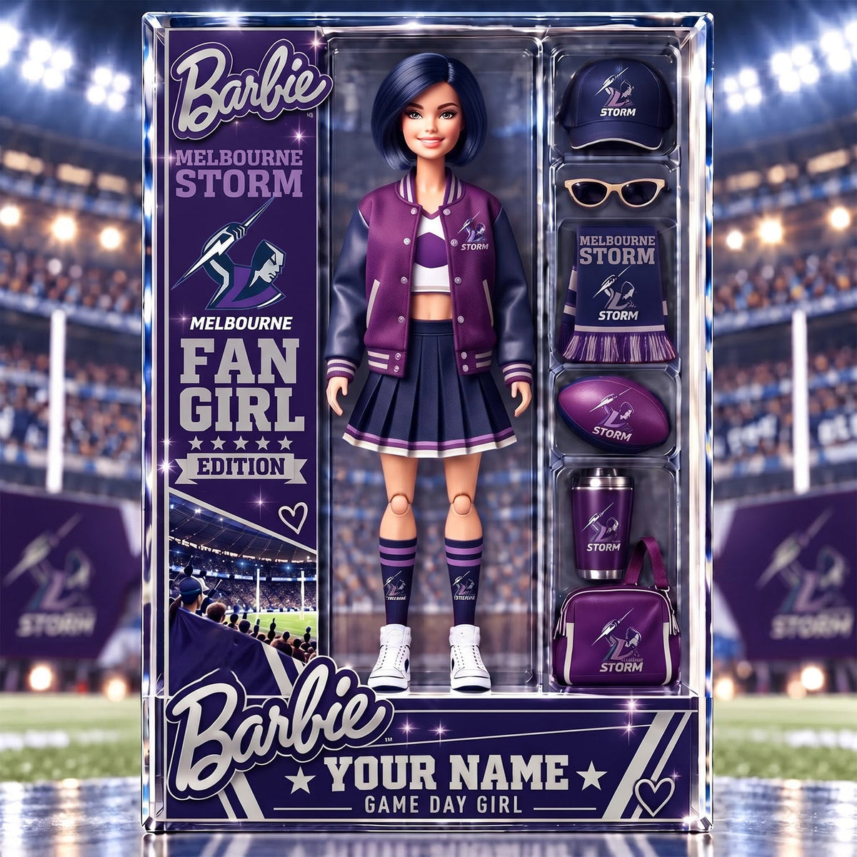 PREMIUM NRL X MS EXCLUSIVE BARBIE PERSONALIZED Acrylic Block Plaque Gifts For Fan - Limited Edition