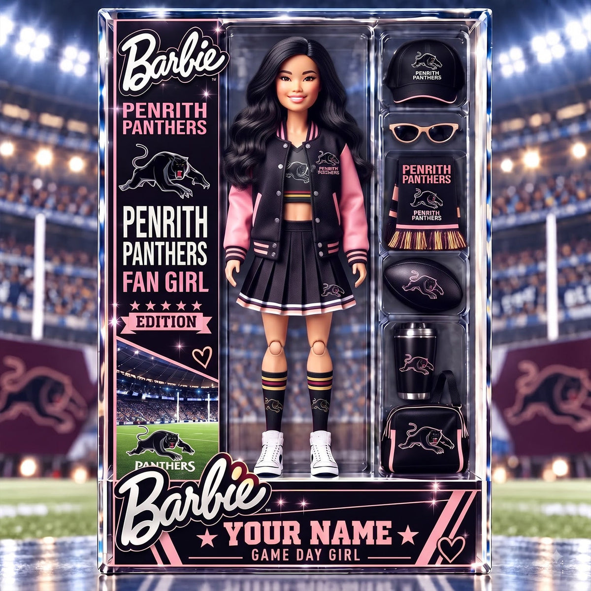 PREMIUM NRL X PP EXCLUSIVE BARBIE PERSONALIZED Acrylic Block Plaque Gifts For Fan - Limited Edition