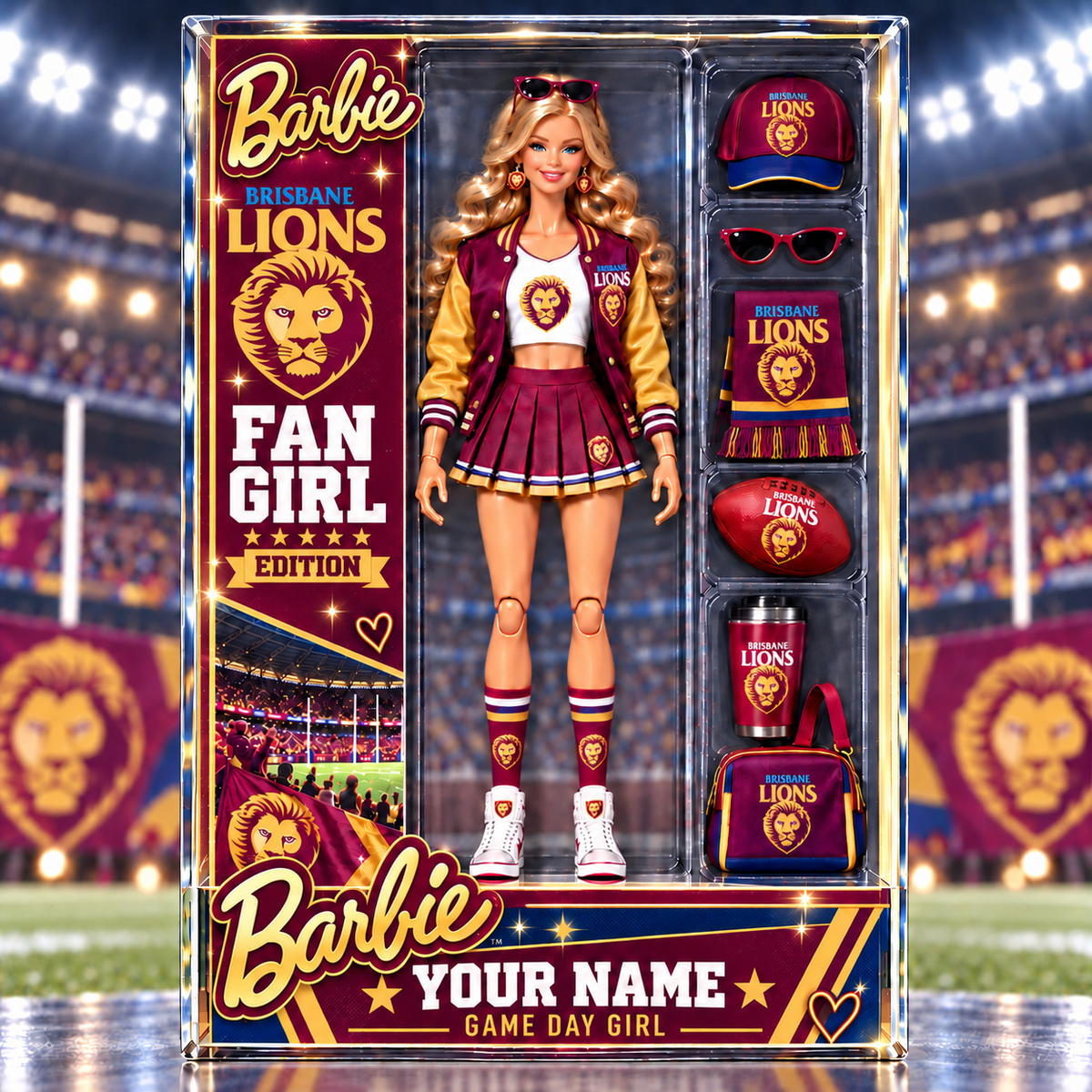 PREMIUM AFL X BL EXCLUSIVE Barbie Custom Name Acrylic Block Plaque Gifts For Fan - Limited Edition NDT VHM 170926