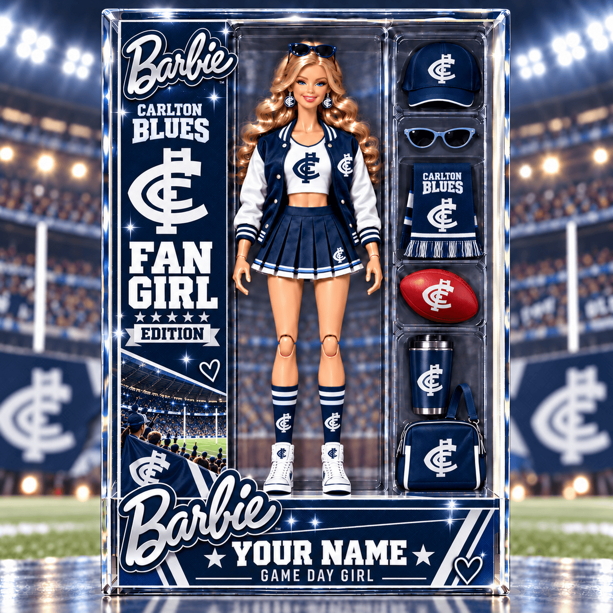 PREMIUM AFL X CB EXCLUSIVE Barbie Custom Name Acrylic Block Plaque Gifts For Fan - Limited Edition NDT VHM 170926