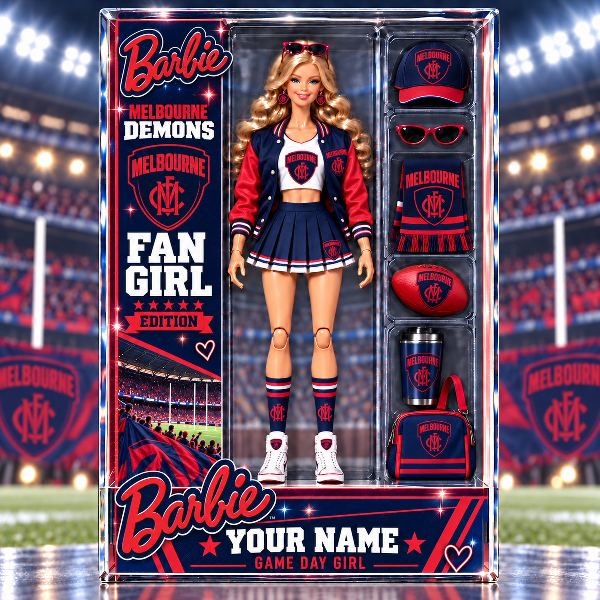 PREMIUM AFL X MD EXCLUSIVE Barbie Custom Name Acrylic Block Plaque Gifts For Fan - Limited Edition NDT VHM 170926