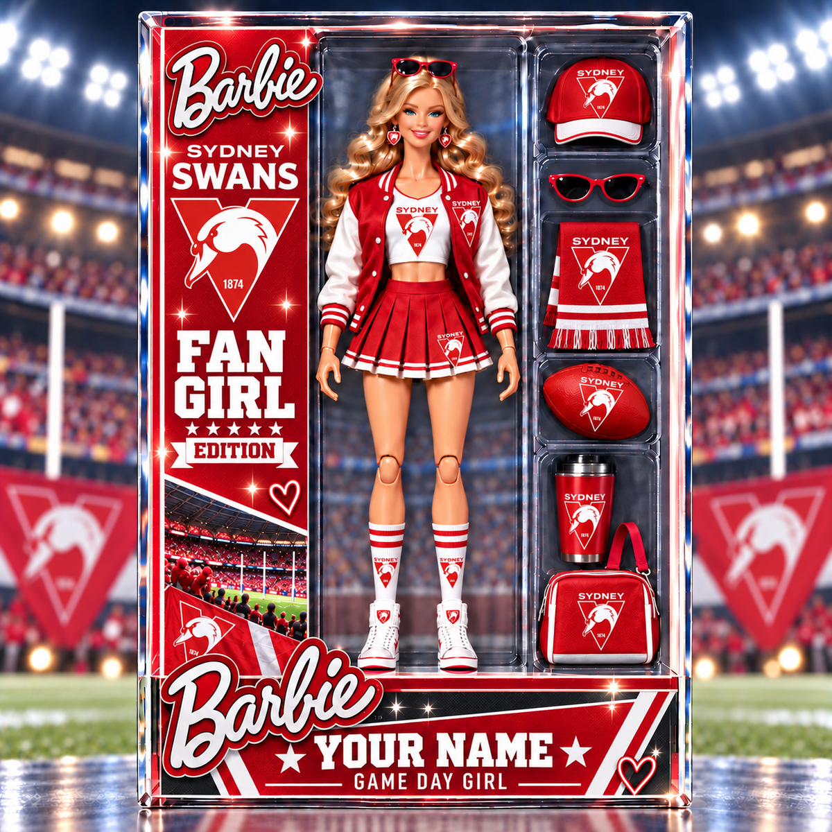 PREMIUM AFL X SS EXCLUSIVE Barbie Custom Name Acrylic Block Plaque Gifts For Fan - Limited Edition NDT VHM 170926