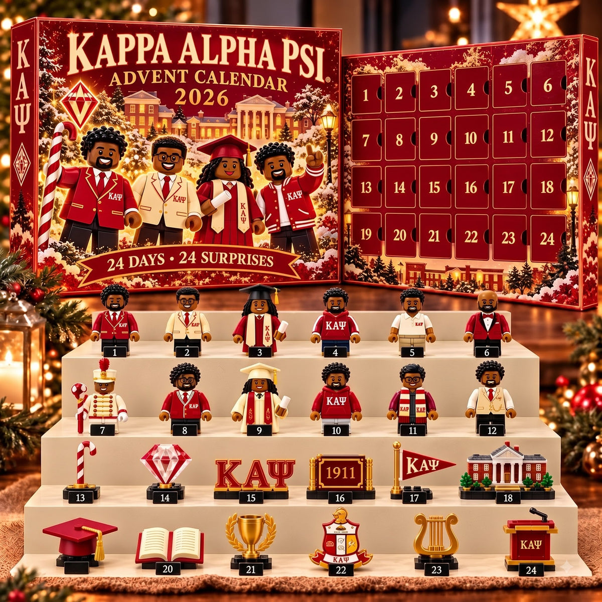 PREMIUM Kappa Alpha Psi X KAP BESPOKE OFFICIAL 24-Day Game Day Surprise Countdown Box Limited Edition NDT NHM 081026