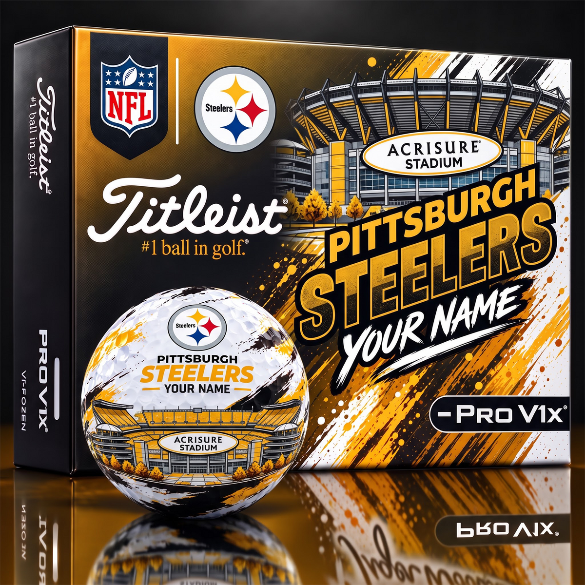 PS x Personalized NFL Team Home Stadium Edition Golf Balls Set