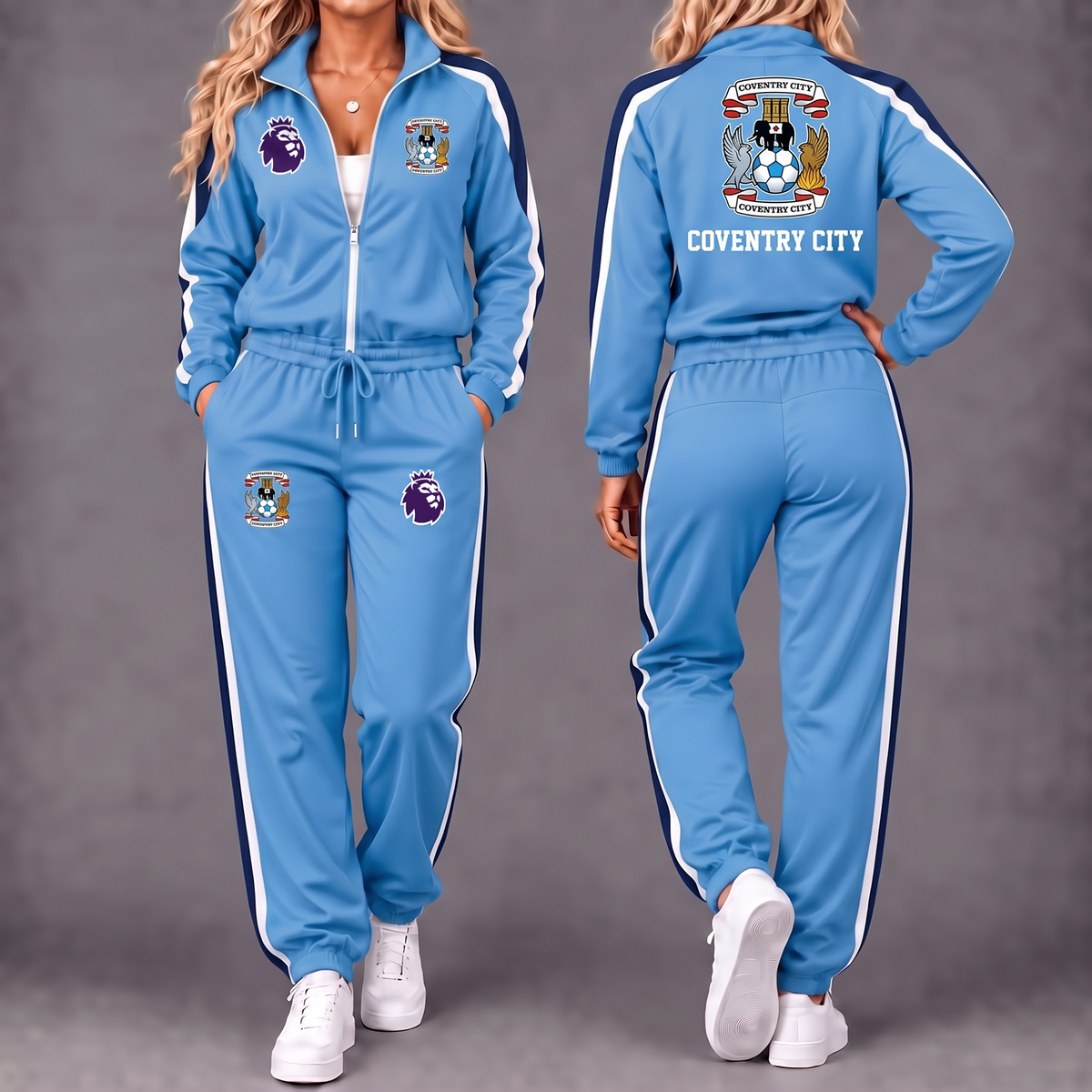 Premium EPL x COV Game Day Waterproof Windbreaker Zip-Up Tracksuit Set
