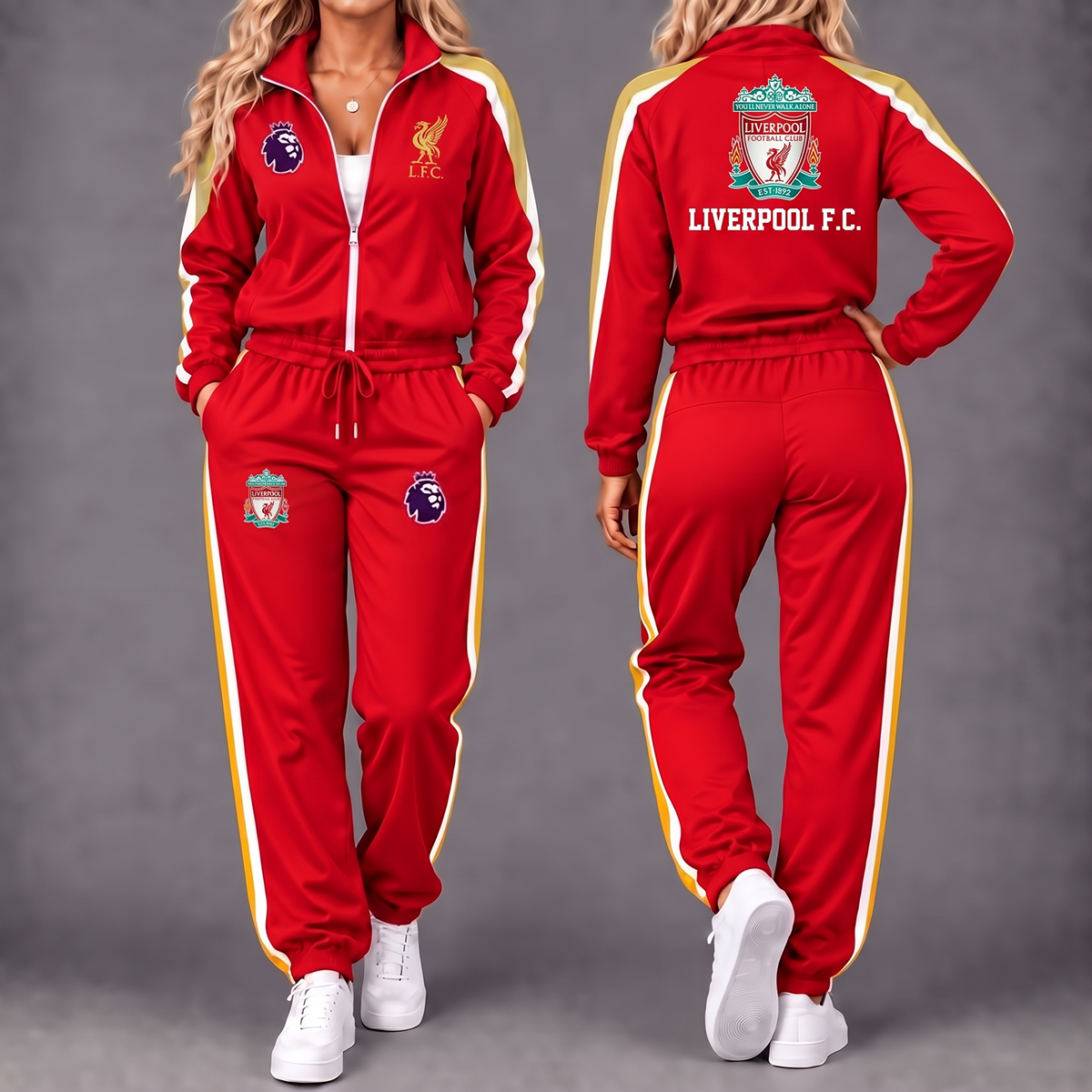 Premium EPL x LIV Game Day Waterproof Windbreaker Zip-Up Tracksuit Set