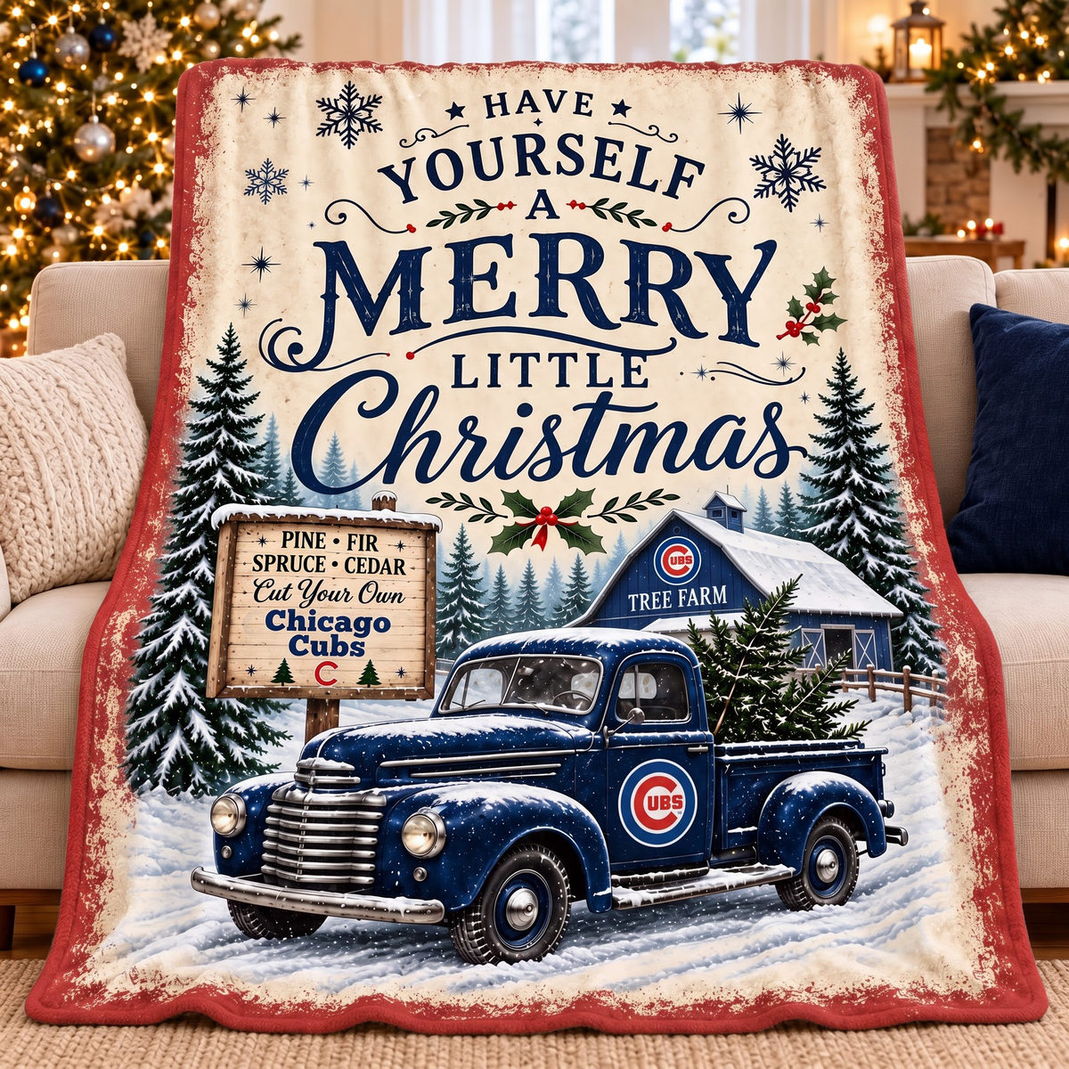 Premium MLB x CHI Tree Farm Blanket
